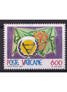 1981 Vaticano Anno Internazionale Persone con Handicap serie 1 Valore Sassone 696